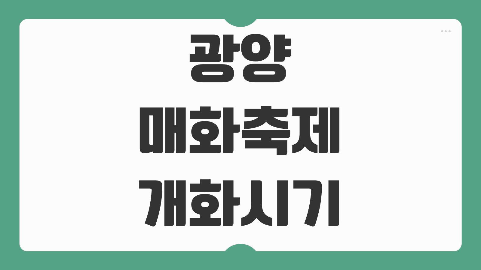 2026 광양 매화축제 개화시기 주차 입장료 볼거리 코스 총정리 축제기간
