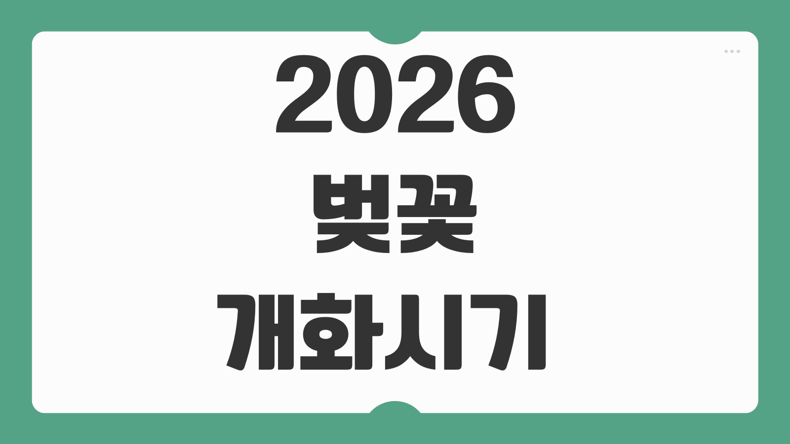 벚꽃 개화시기 2026 지역별 전국 예측 명소 드라이브 만개일