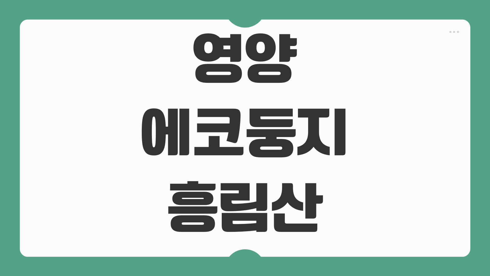 영양에코둥지 흥림산 예약 숲속의집 목재체험 프로그램 안내