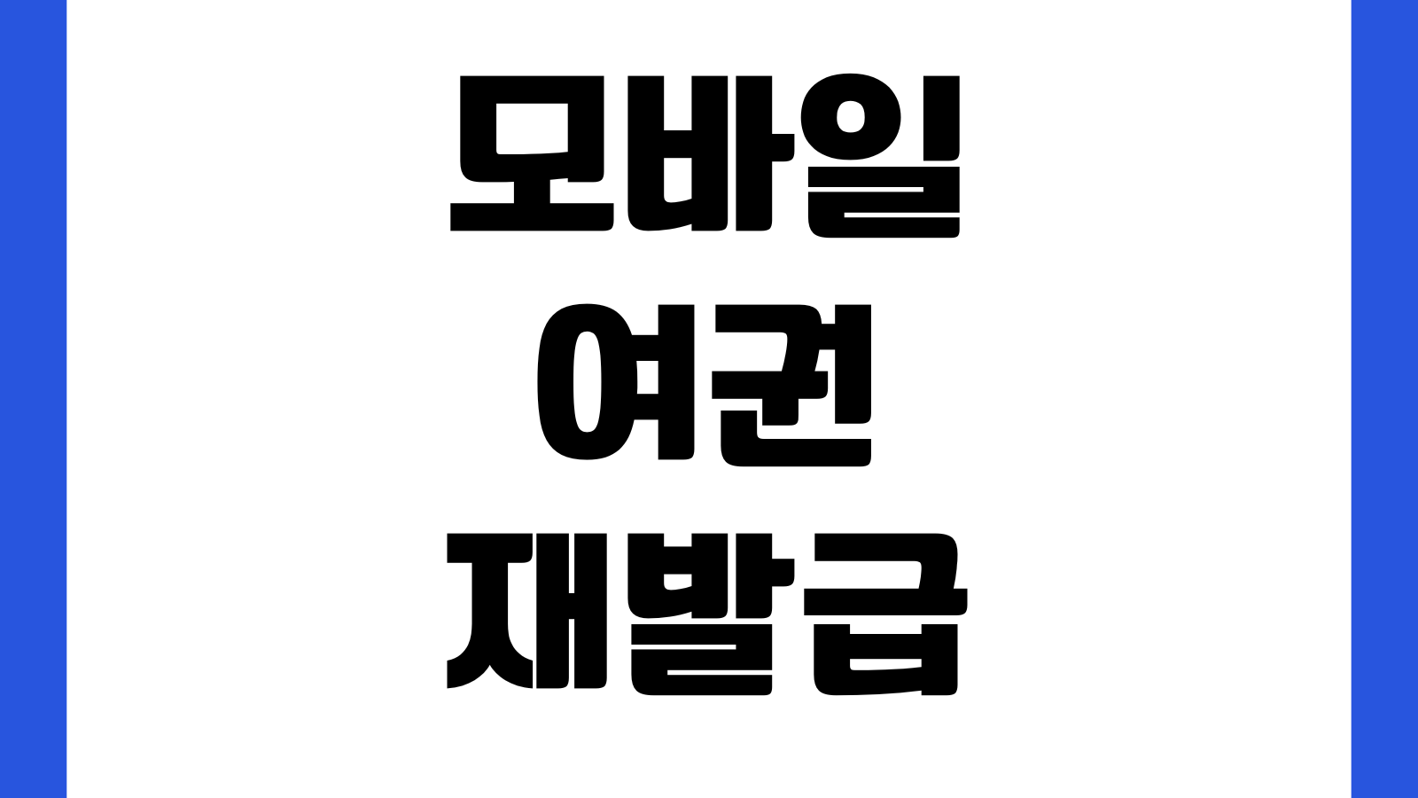 모바일 여권 재발급 신청방법 정부24 준비서류 사진규격 수수료 처리기간