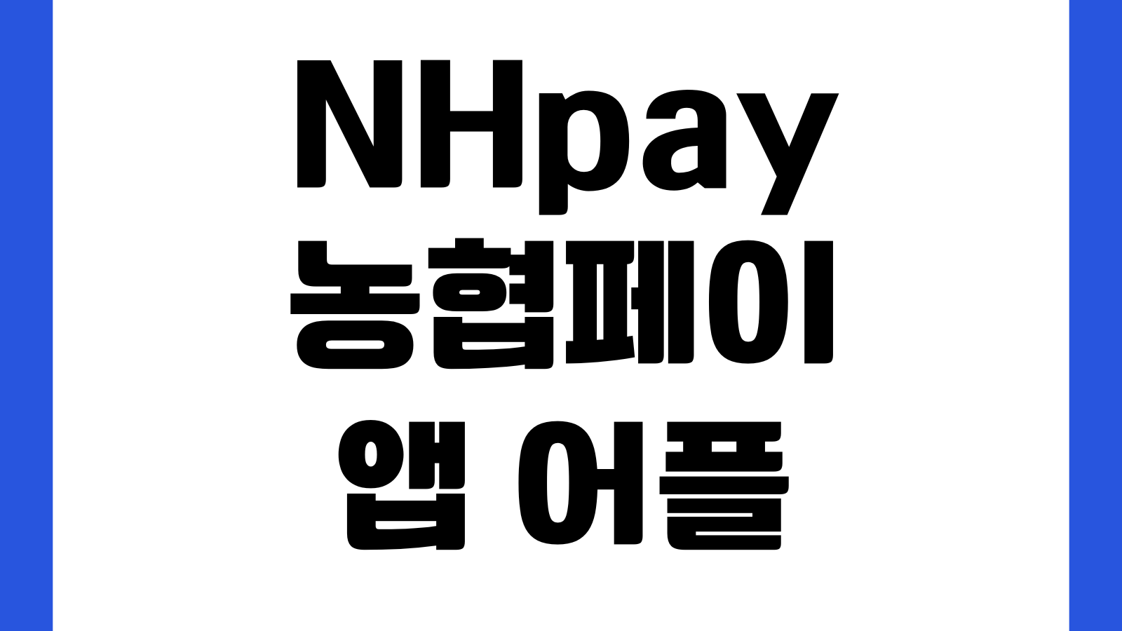 NHpay 농협페이 앱 어플 설치 다운로드 방법 카드등록 결제설정 포인트사용